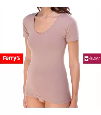 Camiseta Sra. Algodón Ferry´s cuello escotado 5868  cod. 05868
