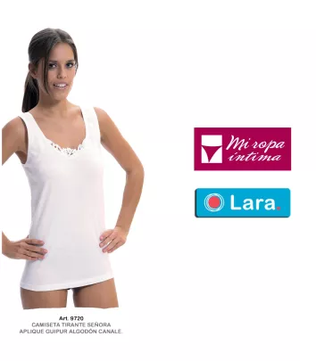 Camiseta Mujer Fantasia tirantes Algodón Canale Lara 9720