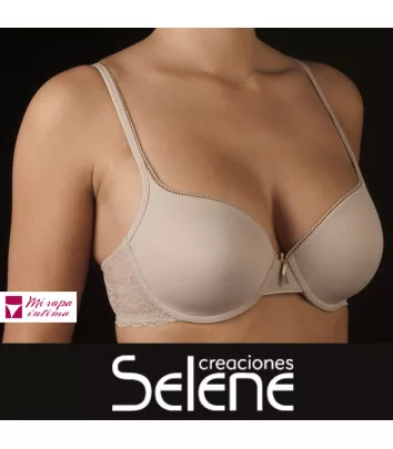 ENCAJE EN ESPALDA CON RELLENOS Y AROS Sujetador de Creaciones Selene modelo ADELA-B ref: 169