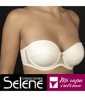 SIN TIRANTES & Aros Con Relleno sujetador de Creaciones Selene en copa C mod. MICAELA-C ref: 177