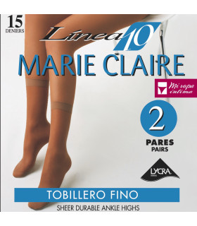 TOBILLERO DE MARIE CLAIRE LYCRA 15DEN-2 PARES 2540