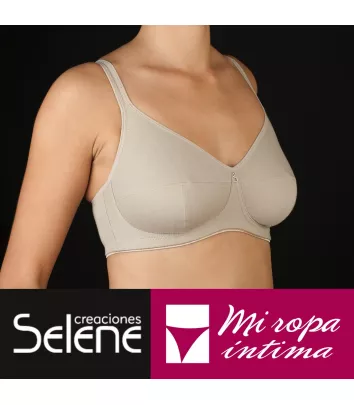 SIN ARO Y SIN RELLENO 100% ALGODON ORGANICO SUJETADOR CREACCIONES SELENE  NAOMI-C ref: 311