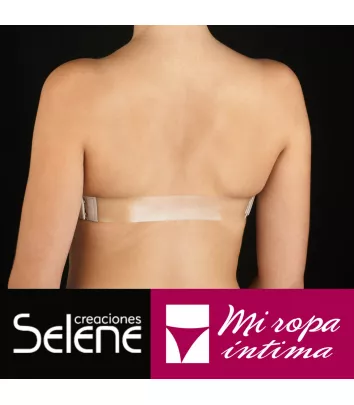 SUJETADOR CON ESPALDA INVISIBLE Y SIN TIRANTES  DE COPA-C DE SELENE MODELO MAGDALENA  REF: 183