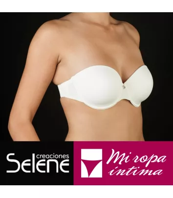 SUJETADOR CON ESPALDA INVISIBLE Y SIN TIRANTES  DE COPA-C DE SELENE MODELO MAGDALENA  REF: 183