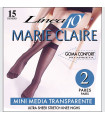 Mini Media 15DEN Marie Claire 2610 pack-2 pares talla unica cod. 02610