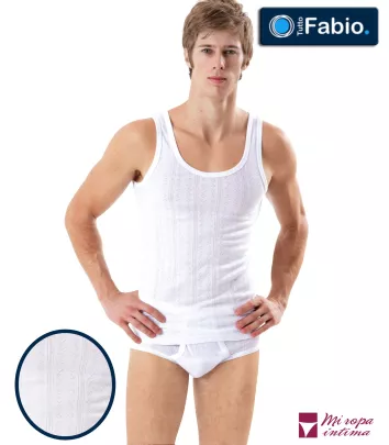 Camiseta tirantes calada hombre interior Fabio 8525
