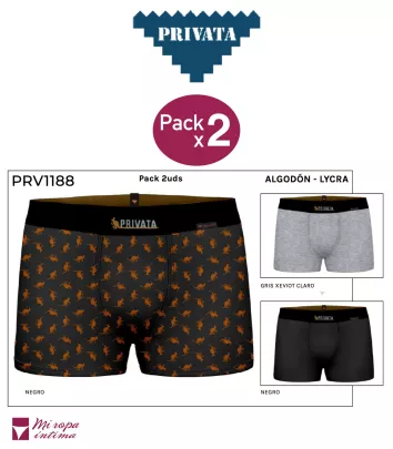 PACK-2 BOXER ALGODÓN DE HOMBRE PRIVATA REF: 1188