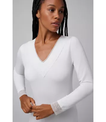 CAMISETA MUJER TERMICA CUELLO PICO DE YSABEL MORA REF: 70012