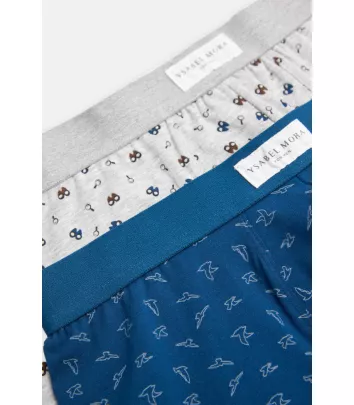Pack-2 Boxers Algodón Estampado de Ysabel Mora Ref: 20422